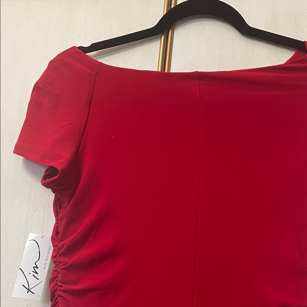 Kim Rogers Vibrant Red Midi Dress - Picture 12 of 13